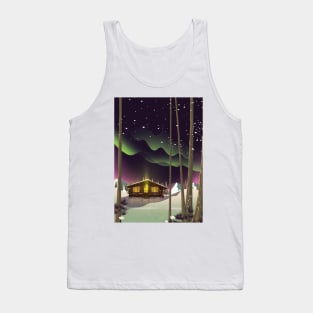 Cabin in the Winter Woods Tank Top